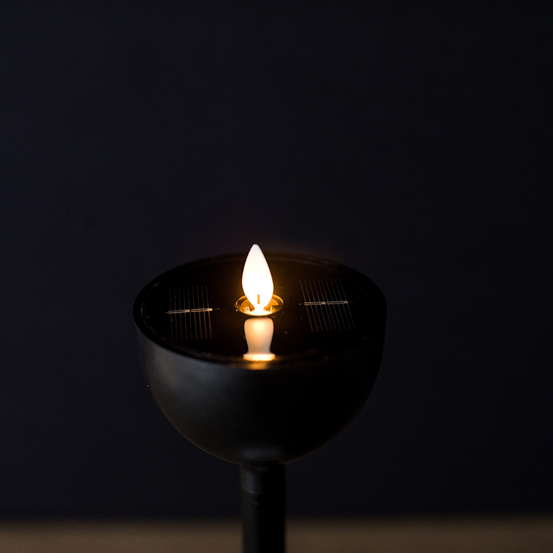 Vela parpadeante sin llama alimentada por energía solar para copas de vino