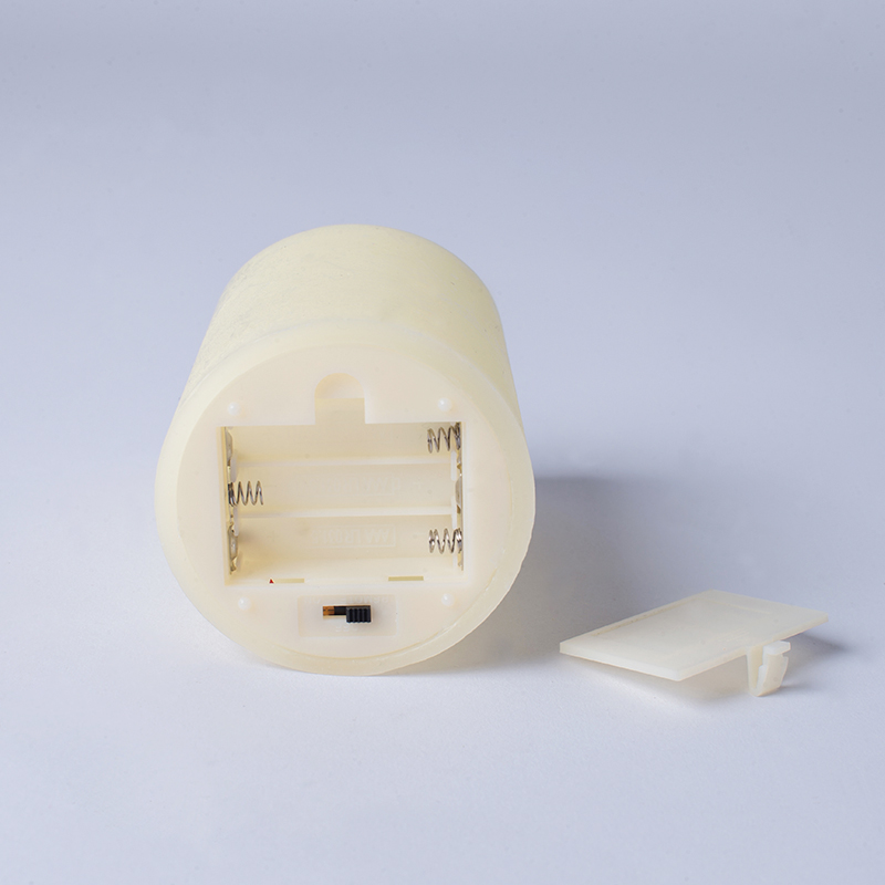 Juego de 3 velas sin llama de cera real de marfil